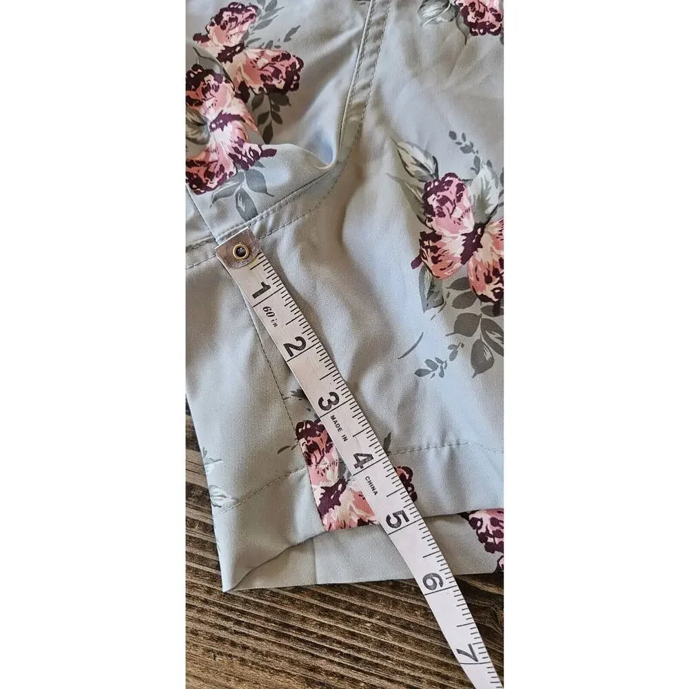 Abercrombie & Fitch Mens Swim Shorts XXL Blue Floral Butterfly Drawstring Trunks